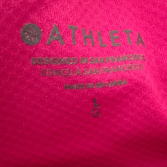 Athleta Exhale Ultimate Running Hot Pink Sports Bra Sz L - Picture 7 of 7